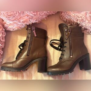 Christian Louboutin “En Hiver 70”Combat Boot, W/Double zippers, Never been worn